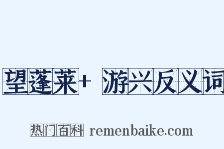 望蓬莱+游兴反义词是什么意思的图片
